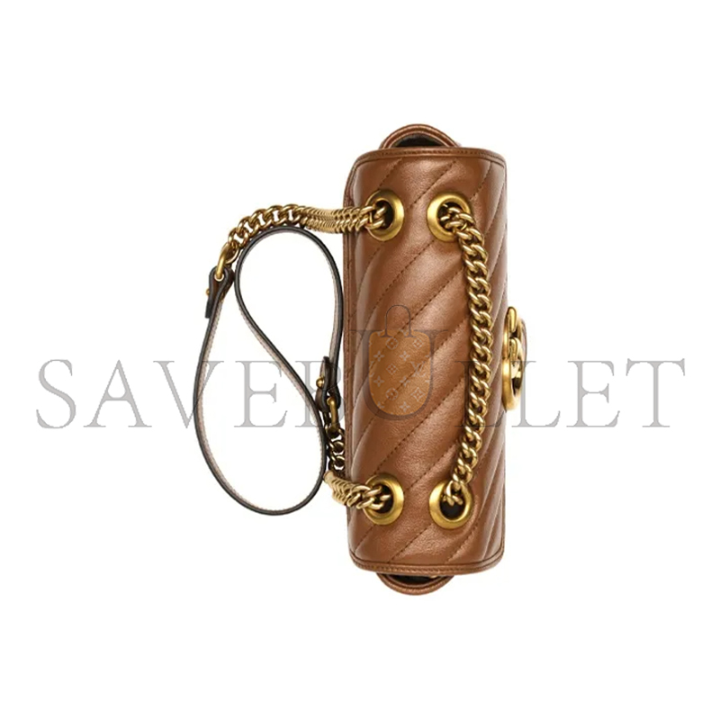 GUCCI GG MARMONT MINI MATELASSÉ SHOULDER BAG 446744 (22*13*6cm)
